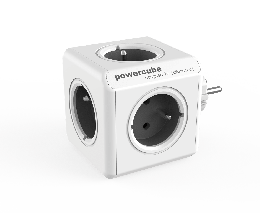 Bloc multiprise PowerCube original avec 5 prises couleur gris - Allocacoc