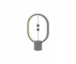 Lampe LED Heng Balance Mini finition plastique gris USB-C avec interrupteur magnétique - Allocacoc