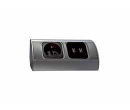 Bloc prises cuisine avec 2 prises USB pour charger vos appareils  - Orno