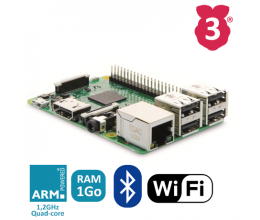 Raspberry Pi 3 modèle B MicroSD WiFi et Bluetooth