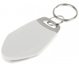 Bagde porte clés de proximité RFID Mifare 13.56Mhz version design blanc - Atlo
