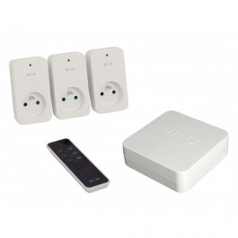 Pack éclairage DiO avec 3 prises, 1 télécommande et 1 Homebox - DiO