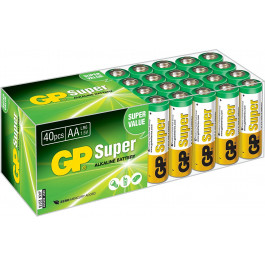 Lot de 40 piles AA alcalines LR06 - GP Super