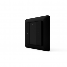 Télécommande murale noire sans fil Z-Wave à deux boutons - HeatIt