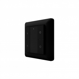 Télécommande murale noire sans fil Z-Wave à quatre boutons - HeatIt