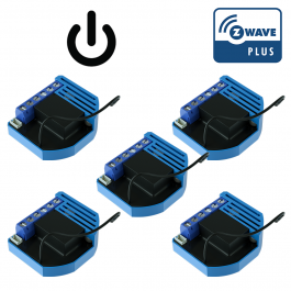 Pack de 5 modules encastrables 1 relai Z-Wave