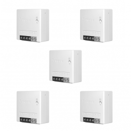 Lot de 5 Micromodules ON/OFF WiFi avec deux entrées interrupteur format Mini - Sonoff