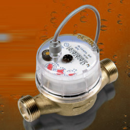 Compteur d'eau chaude avec sortie impulsion (1 imp. / 0.25 litre)