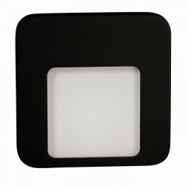 Lampe LED blanc chaud encastrée 230 VAC finition noire - Zamel