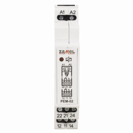 Relais électromagnétique 230VAC 2x8A format RAIL DIN - Zamel
