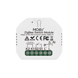 Micromodule ZigBee interrupteur d'éclairage sans neutre compatible Tuya - Qcontrol