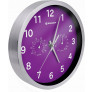 Horloge murale 25cm MyTime avec température et humidité couleur violette - Bresser