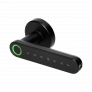 Poignée de porte connectée noire avec clavier et lecteur biométrique - Orno