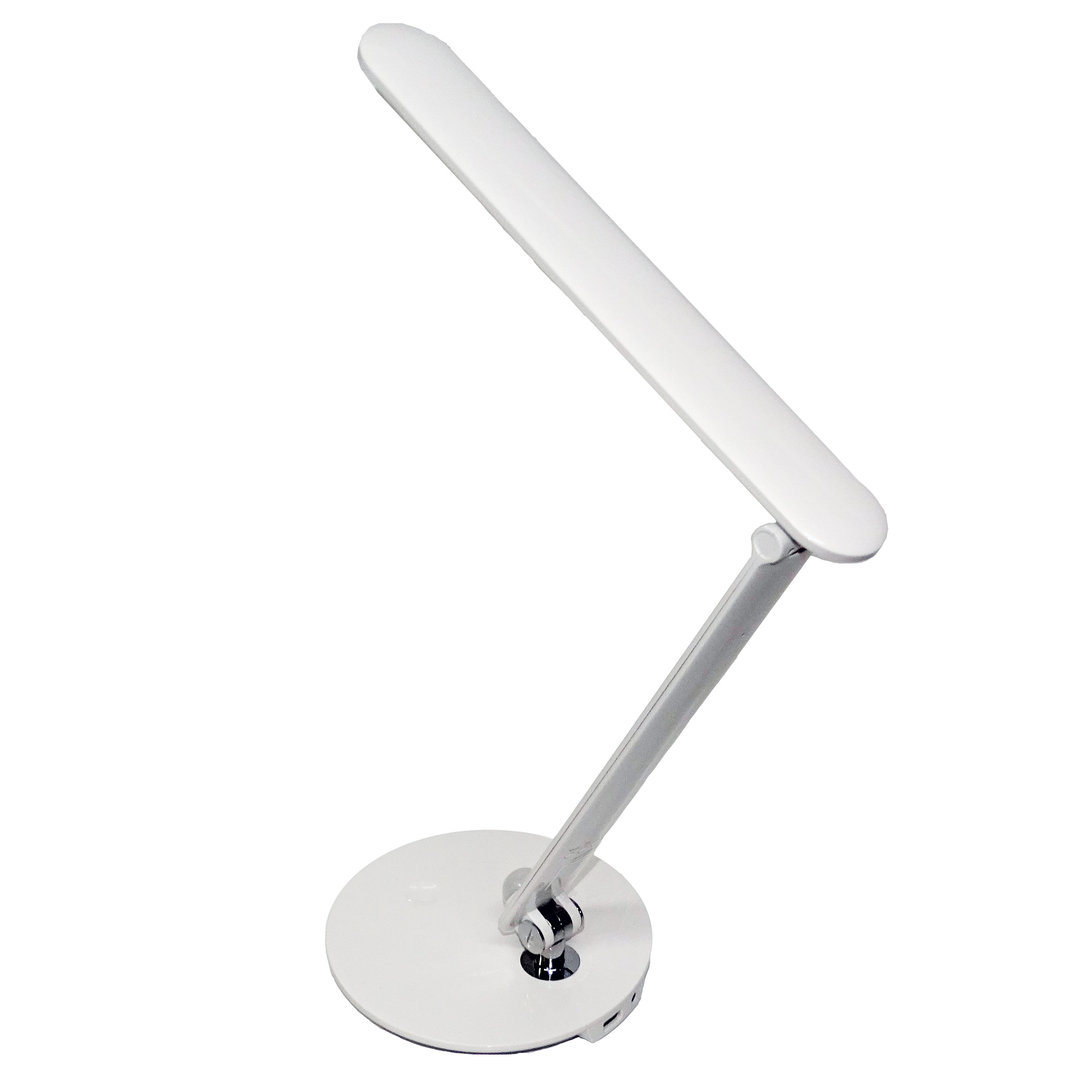 Lampe de bureau led avec chargeur sans fil & port usb blanc - Conforama