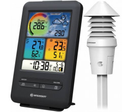 Station météo couleur avec capteur UV, luminosité, température et humidité - Bresser