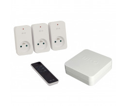 Pack éclairage DiO avec 3 prises, 1 télécommande et 1 Homebox - DiO