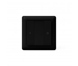 Télécommande murale noire sans fil Z-Wave à deux boutons - HeatIt